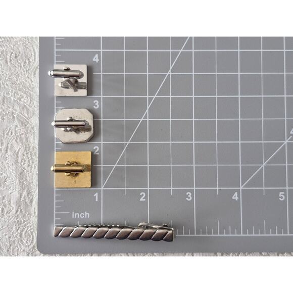 Vintage Cuff Links and Tie Bar Lot - Picture 5 of 5
